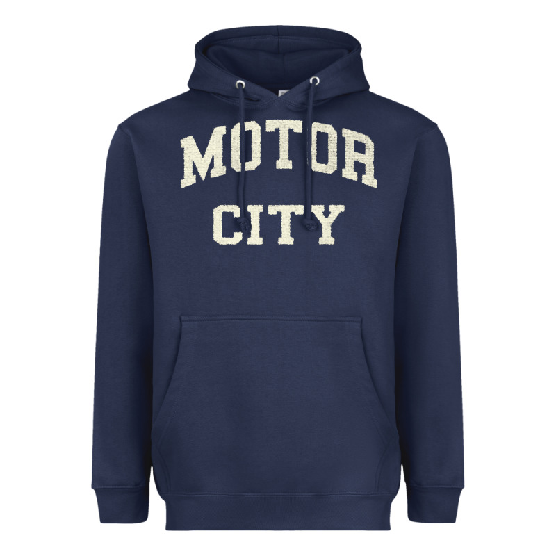 Classic Motor City Detroit Varsity Heavyweight Hoodie by longCreatives | Teevron