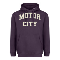 Plum Classic Motor City Detroit Varsity Heavyweight Hoodie - longCreatives