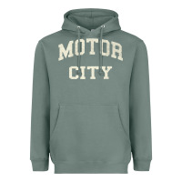 Sage Classic Motor City Detroit Varsity Heavyweight Hoodie - longCreatives