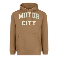 Toasted Coconut Classic Motor City Detroit Varsity Heavyweight Hoodie - longCreatives