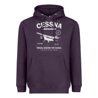 Plum cessna distressed Heavyweight Hoodie - longCreatives