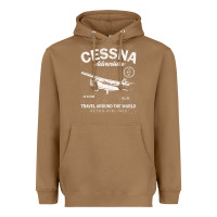 Toasted Coconut cessna distressed Heavyweight Hoodie - longCreatives