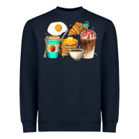Navy Breakfast Coffee Cups Heavyweight Sweatshirt - Artiststas