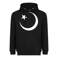 Black Islam Symbol Design white Heavyweight Hoodie - longCreatives