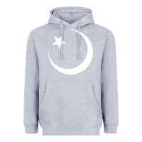 Heather Grey Islam Symbol Design white Heavyweight Hoodie - longCreatives
