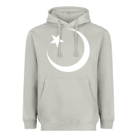 Moon Dust Islam Symbol Design white Heavyweight Hoodie - longCreatives