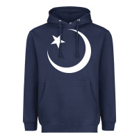 Navy Islam Symbol Design white Heavyweight Hoodie - longCreatives