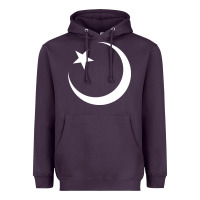 Plum Islam Symbol Design white Heavyweight Hoodie - longCreatives