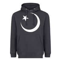 Islam Symbol Design White Heavyweight Hoodie | Teevron