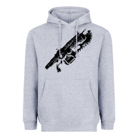 Heather Grey Gears of war lancer Heavyweight Hoodie - longCreatives