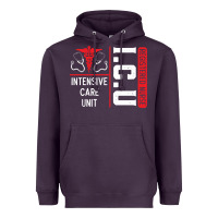 Plum ICU Registered Nurse Medical Intensive Care Unit Heavyweight Hoodie - longCreatives