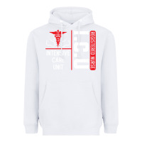 White ICU Registered Nurse Medical Intensive Care Unit Heavyweight Hoodie - longCreatives