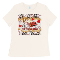 Bone tis' the season with cowhide tumbler tbs Ladies Tee - TumblerDesignByShophia