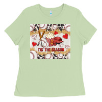 Tis' The Season With Cowhide Tumbler Tbs Ladies Tee | Teevron