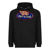 Black Moo and Oink Chicago Heavyweight Hoodie - longCreatives