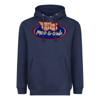 Navy Moo and Oink Chicago Heavyweight Hoodie - longCreatives