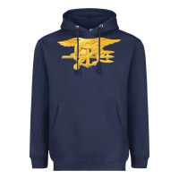 Navy Navy Seals badge Heavyweight Hoodie - longCreatives