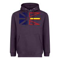 Plum Newfoundland and Labrador Flag - 3 Color Heavyweight Hoodie - longCreatives