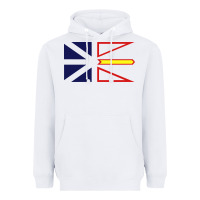 White Newfoundland and Labrador Flag - 3 Color Heavyweight Hoodie - longCreatives
