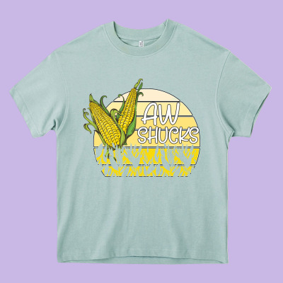 Aw, Shucks Heavy Core Tee Designed By Bettercallsaul
