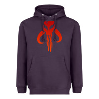 Plum Mando Mythosaur Skull Sticker Heavyweight Hoodie - longCreatives