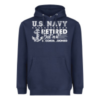 Navy US Navy Retired Shirt Heavyweight Hoodie - longCreatives