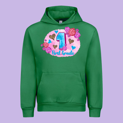 Back To School Flowers First Grade 3200x2400 Urban Hoodie Designed By Adodesignshop