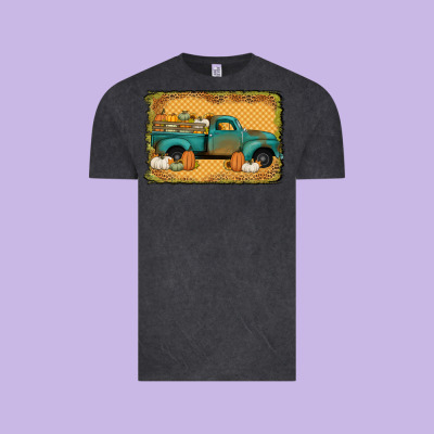 Pumpkin Farm Truck Vintage Tee Designed By Jasminsmagicworld