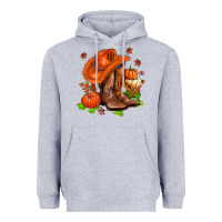 Heather Grey fall pumpkins  cowgirl  and roses Heavyweight Hoodie - AdoDesignShop