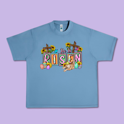 He Is Risen Easter  Easter Day Urban Heavy Tee Designed By Cowgirlartshop