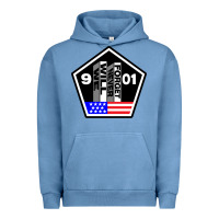 Pigment Pebble Blue 9-11 We Will Never Forget Urban Hoodie - longCreatives