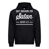 Get Behind Me Satan Matthew 1623 Quote Urban Hoodie | Teevron