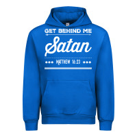 Cobalt Get behind me Satan Matthew 1623 Quote Urban Hoodie - longCreatives