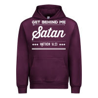Mauve Wine Get behind me Satan Matthew 1623 Quote Urban Hoodie - longCreatives