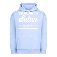 Pigment Grape Ice Get behind me Satan Matthew 1623 Quote Urban Hoodie - longCreatives