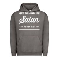 Pigment Tornado Get behind me Satan Matthew 1623 Quote Urban Hoodie - longCreatives