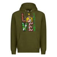 Army Green Love Come Down Premium Hoodie - CowhideDigitalArt