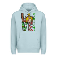 Blue Mist Love Come Down Premium Hoodie - CowhideDigitalArt