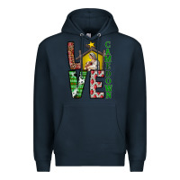 Navy Love Come Down Premium Hoodie - CowhideDigitalArt