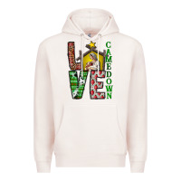 Pale Pink Love Come Down Premium Hoodie - CowhideDigitalArt