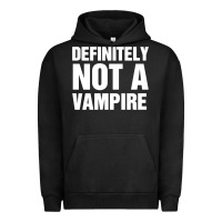 Pigment Black Definitely Not A Vampire merch Urban Hoodie - longCreatives