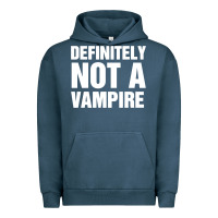 Pigment Midnight Navy Definitely Not A Vampire merch Urban Hoodie - longCreatives