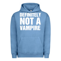 Pigment Pebble Blue Definitely Not A Vampire merch Urban Hoodie - longCreatives