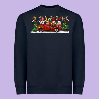 Christmas Gnome Truck Heavyweight Sweatshirt Designed By Artiststas