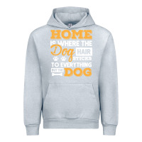 Heather Grey dog t  shirt home is where the dog hair stick funny  gift t  shirt Urban Hoodie - longCreatives