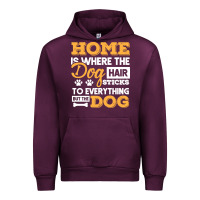 Mauve Wine dog t  shirt home is where the dog hair stick funny  gift t  shirt Urban Hoodie - longCreatives