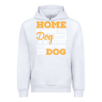 White dog t  shirt home is where the dog hair stick funny  gift t  shirt Urban Hoodie - longCreatives