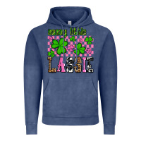 Vintage Denim St. Patrick's Day Sassy little lassie Vintage Hoodie - OliviaCreatesArt