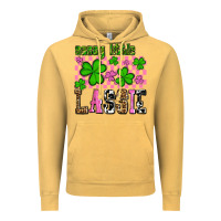 Vintage Mustard St. Patrick's Day Sassy little lassie Vintage Hoodie - OliviaCreatesArt