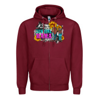 Burgundy cowgirl mama with boots and sunflowers and cowhide Zipper Hoodie - Artiststas